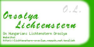 orsolya lichtenstern business card